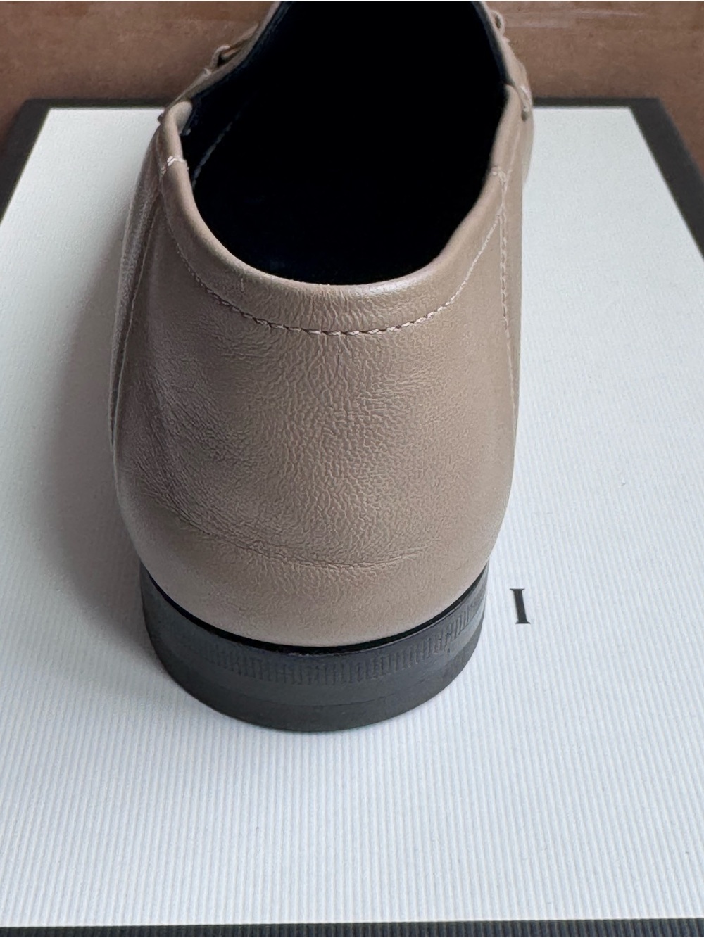 Gucci Brixton Leather Horsebit Loafers in the classic taupe/mud colorway. - Picture 8 of 14